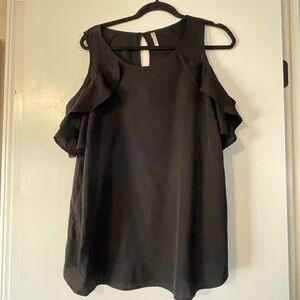 Live 4 Truth Black Ruffle Sleeve Blouse